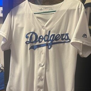 White Dodgers Baseball Jersey